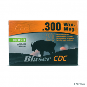 Blaser Büchsenpatrone .300 Win. Mag. CDC 10,4 g / 160 gr, 20 Stück Bleifrei