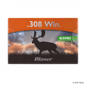 Blaser Büchsenpatrone .308 Win. CDC 10,4 g / 160 gr, 20 Stück Bleifrei