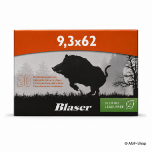 Blaser Büchsenpatrone 9.3x62 CDC 16,2 g / 250 gr, 20 Stück Bleifrei