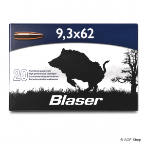 Blaser 9.3x62 CDP 18,5 g / 285 gr Büchsenpatronen, Packung mit 20 Stück