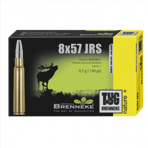 Brenneke 8x57 IRS TUG nature+ 9,7 g / 150 gr Büchsenpatronen, Packung mit 20 Stück