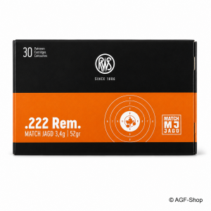 RWS Match Jagd .222 Rem. 3,4 g 52 grs 30 Stück