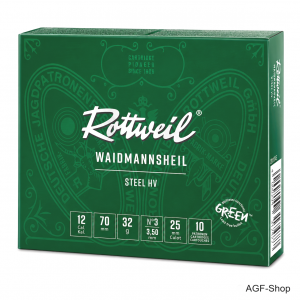 Rottweil Waidmannsheil Steel HV 12/70 32 g 3,0 mm Nr. 5 10 Stück bleifrei