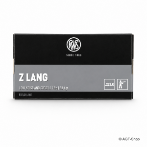 RWS Z LANG .22 LR Randfeuerpatronen mit 1,9 g Geschossgewicht