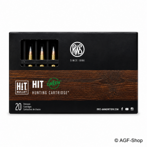 RWS HIT .222 .223 Rem. 2,6 g 40 grs bleifreie Jagdmunition 20 Stück