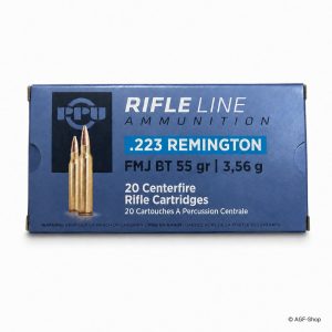 PPU FMJ BT .223 Rem. 3,56 g / 55 gr – 20 Schuss | AGF-Shop