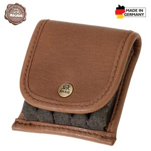AKAH Patronenetui aus braunem Elchleder – Außenansicht – AGF Shop