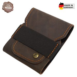 AKAH Patronenetui Büffelleder mit Pull-up-Effekt – Außenansicht – AGF Shop