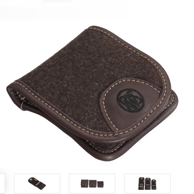 RWS Patronenetui Classic Loden Braun mittel mit Lederbesatz auf Originalverpackung – AGF Shop