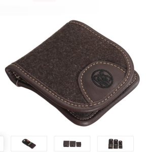 RWS Patronenetui Classic Loden Braun klein aus Leder und Loden auf Originalverpackung – AGF Shop