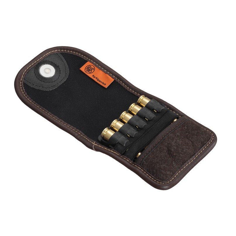 RWS Patronenetui Classic Loden Braun mittel mit Lederbesatz innen – AGF Shop